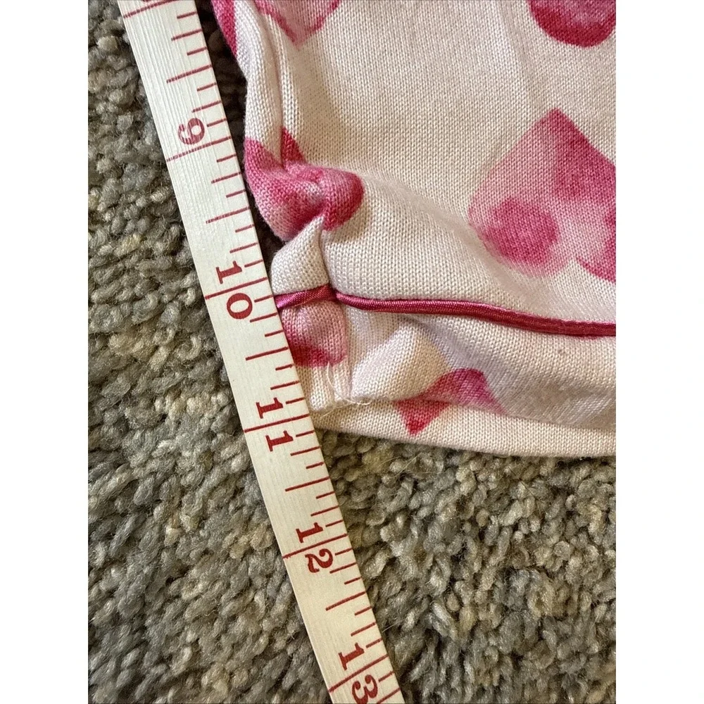 Laura Ashley Toddler Pajamas Hearts Button Short‎ Sleeve Long Pants Size 3T